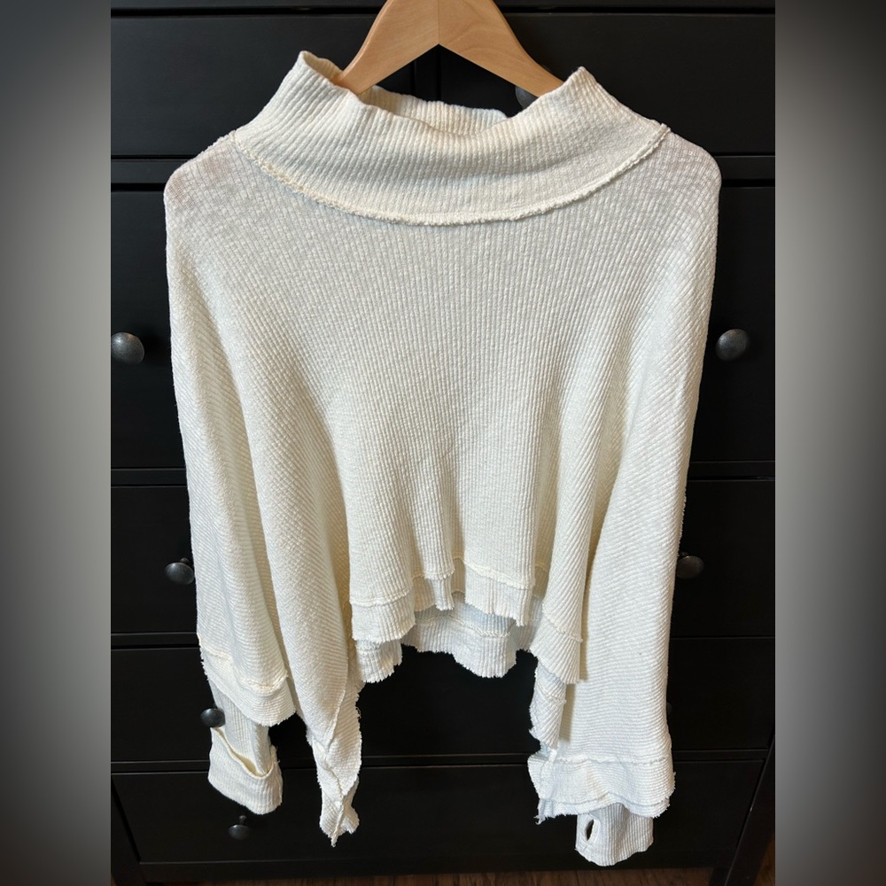 We The Free Cream Cowl Neck Sweater